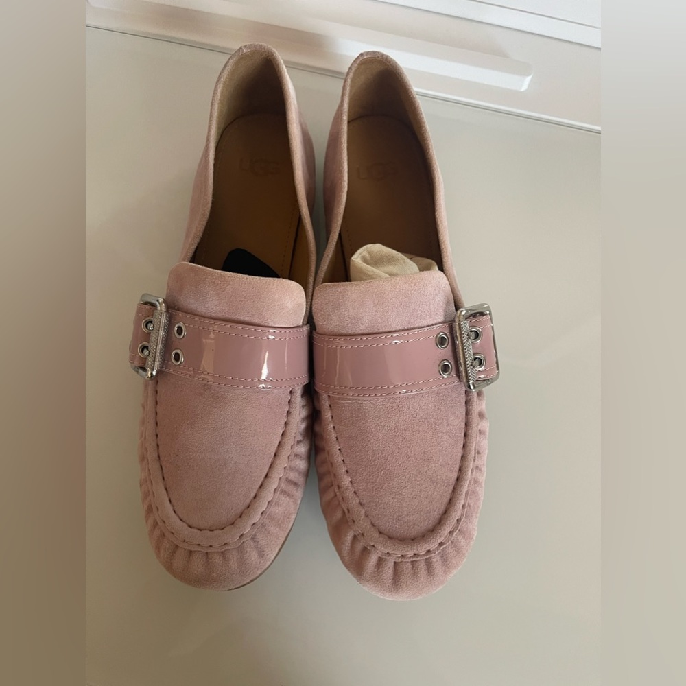Pink Suede Loafers